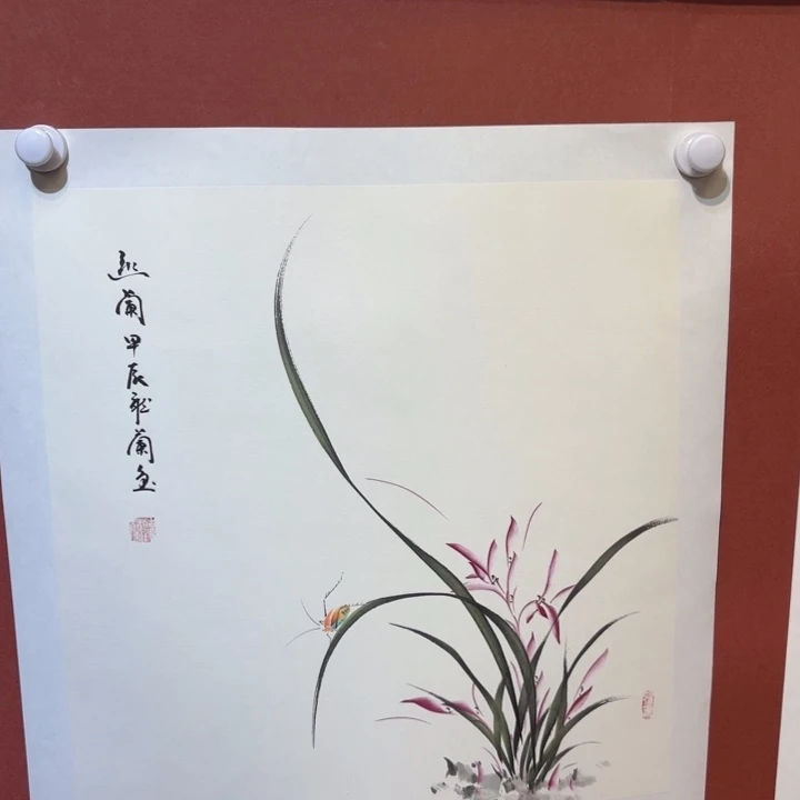 国画听兰老师花鸟