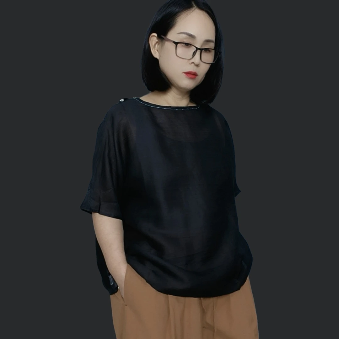 文艺复古苎麻短袖宽松碎花盘扣小衫显瘦百搭套头衬衫