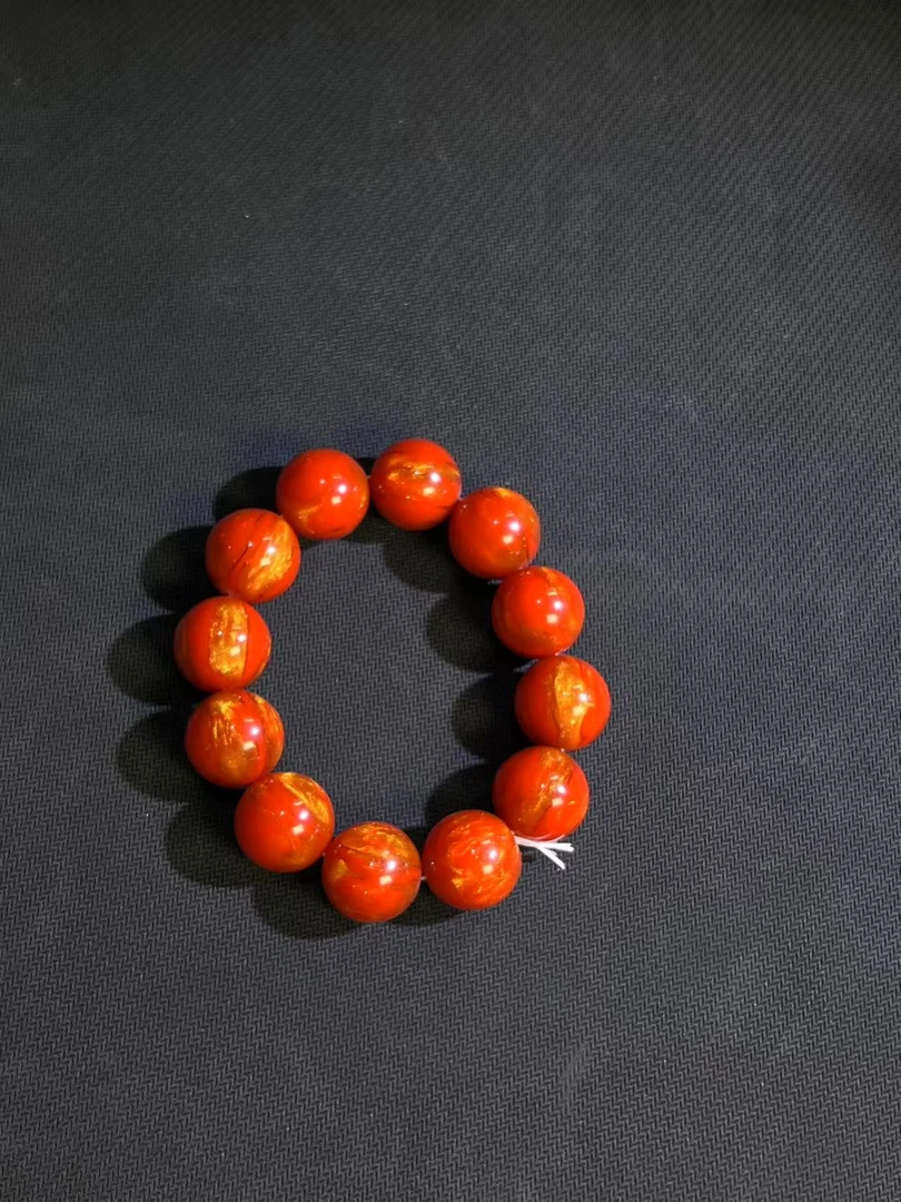 SC235带红金丝圆珠手串 精品手串搭配(无礼盒)