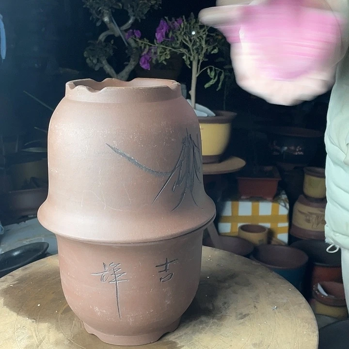 紫砂宜兴紫砂平角金钟20+20