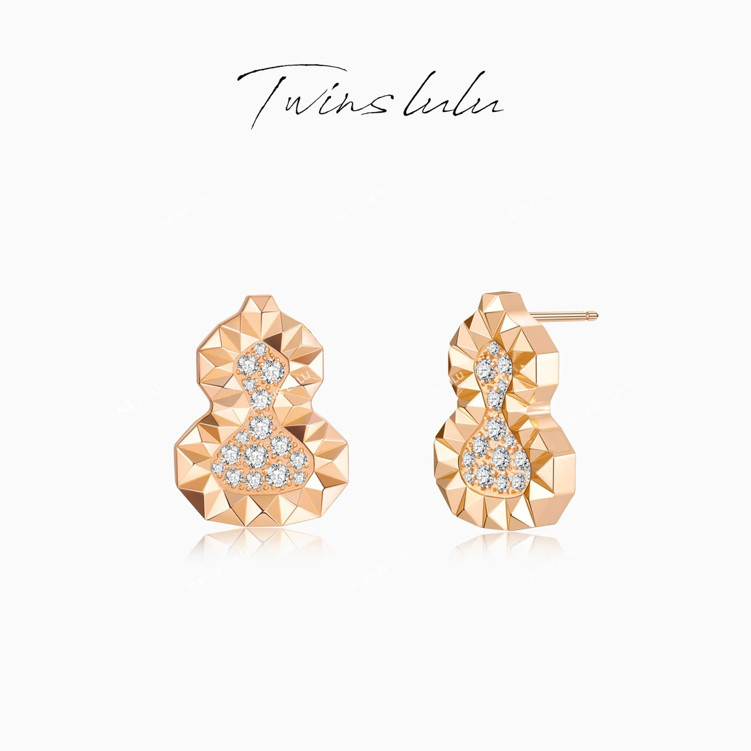 TWINS LULU 镀K金 新年款 轻奢福禄葫芦耳环女款送礼物TSL2855