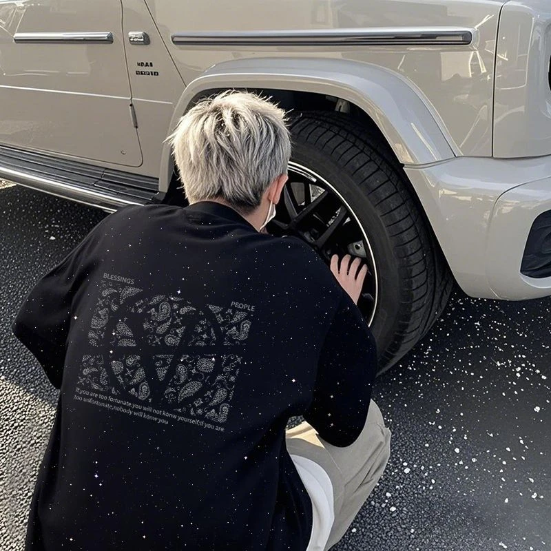 帅气韩版帅气显瘦上衣爆款短袖t恤男慵懒风夏季新款美式宽松纯棉