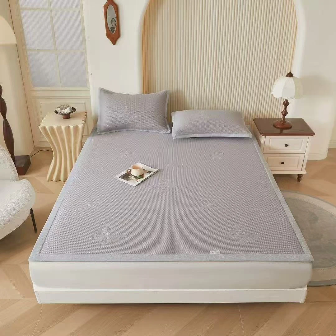 夏天旗袍家里凉感款冰丝席冰豆豆清凉凉席三件套可机洗