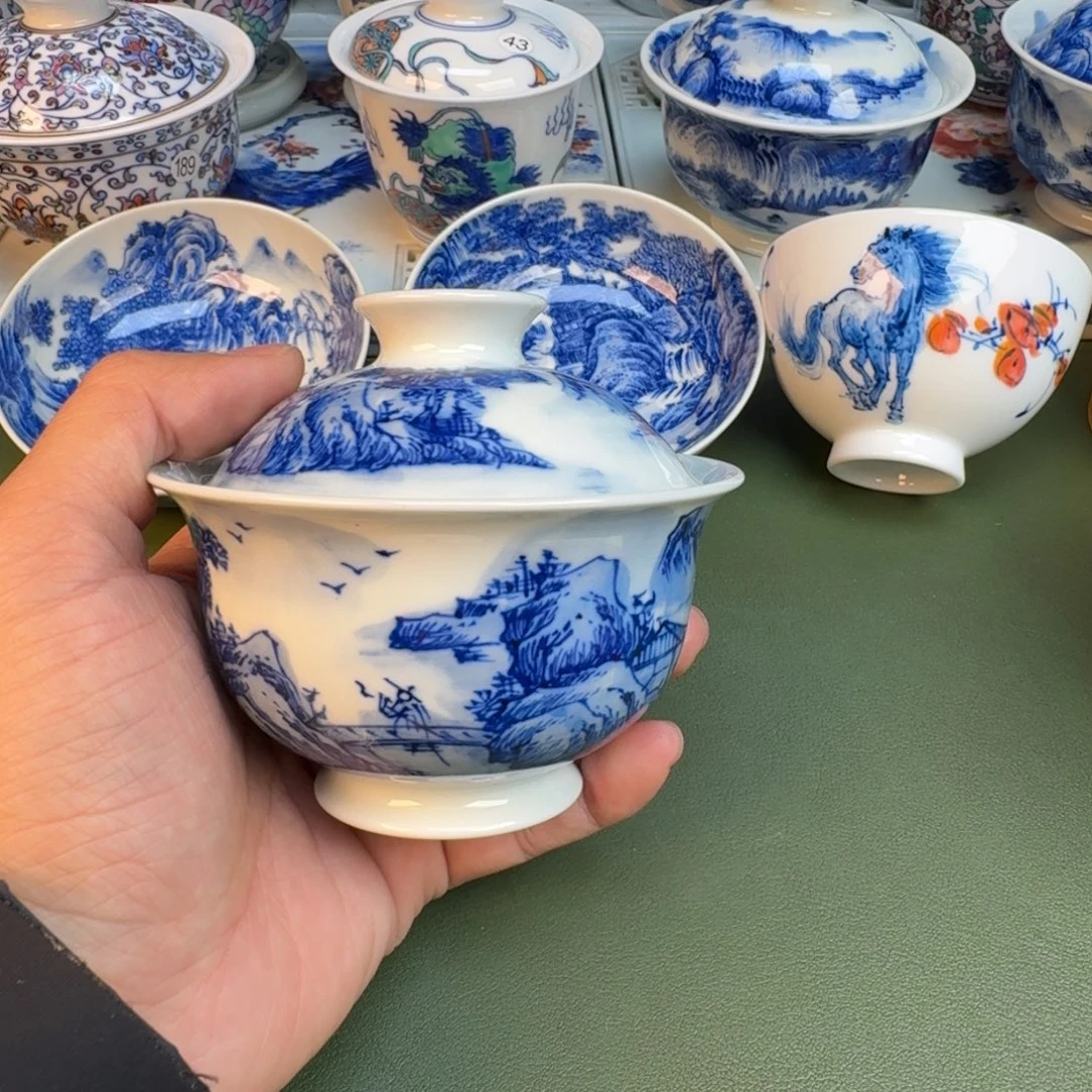 陶纯手工纯手绘茶具石头322