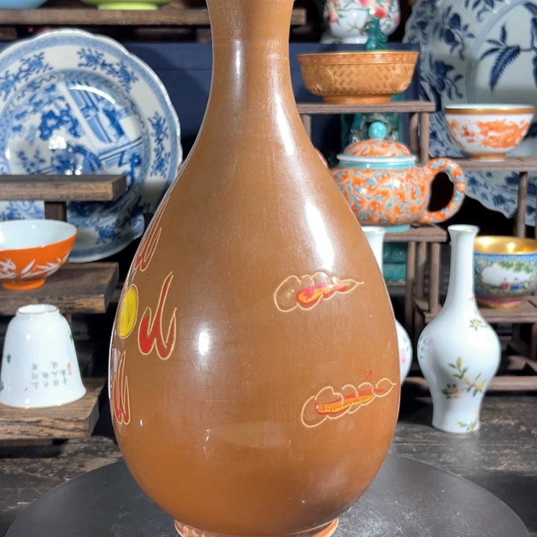 瓷片酱定窑玉壶春瓶