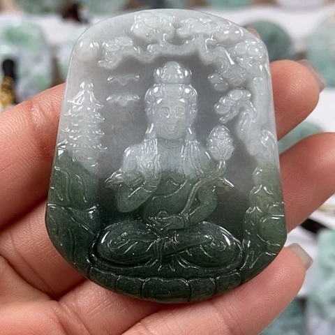 翡翠颈饰未镶嵌大势至菩萨福利