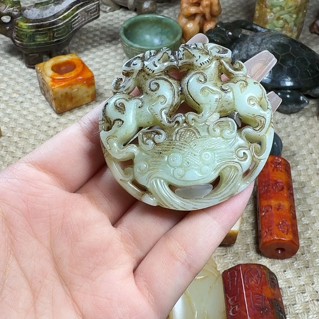 白玉菩提吊坠挂件