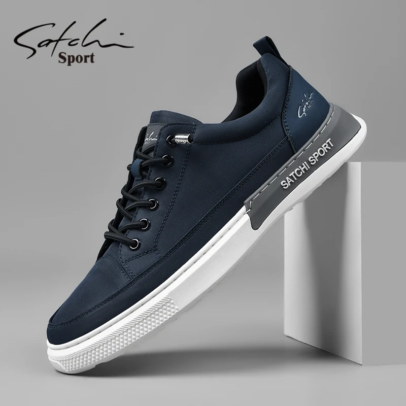 沙驰正品帆布鞋男鞋2025秋冬新款百搭软底休闲鞋潮流轻奢透气板鞋