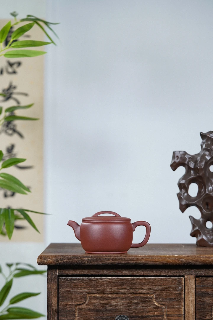 【禅砂居】汉瓦壶_200cc_清水泥_半手工手制_宜兴原矿茶壶精工圆器