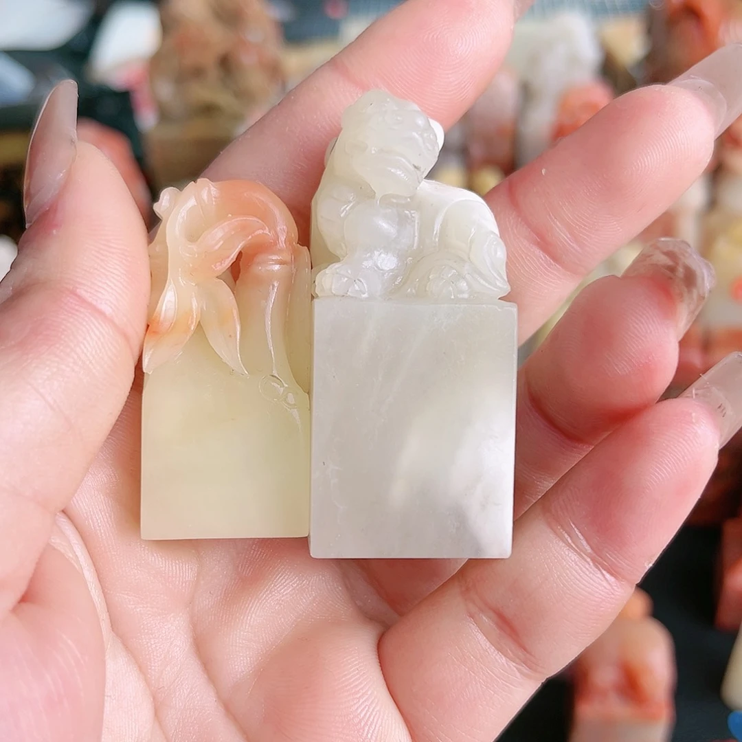 寿山石印石煮***6竹节的