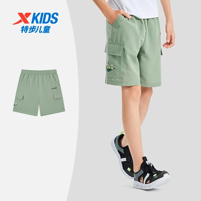 【达人专属】C56特步儿童舒适工装夏季新款校园户外休闲短裤