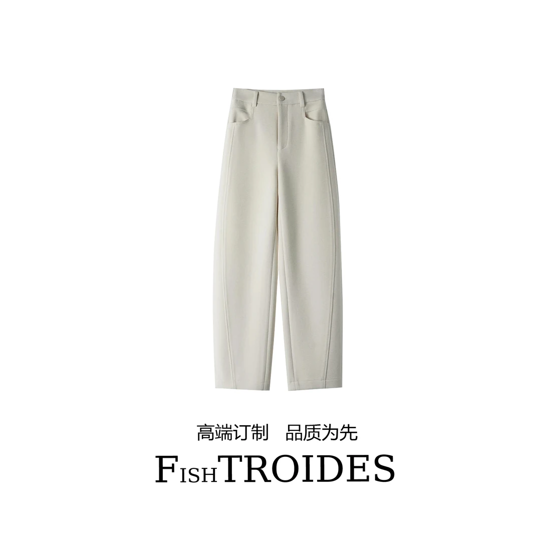 【醋酸镰刀裤】新款时尚百搭香蕉裤女宽松休闲垂感醋酸镰刀裤F50012