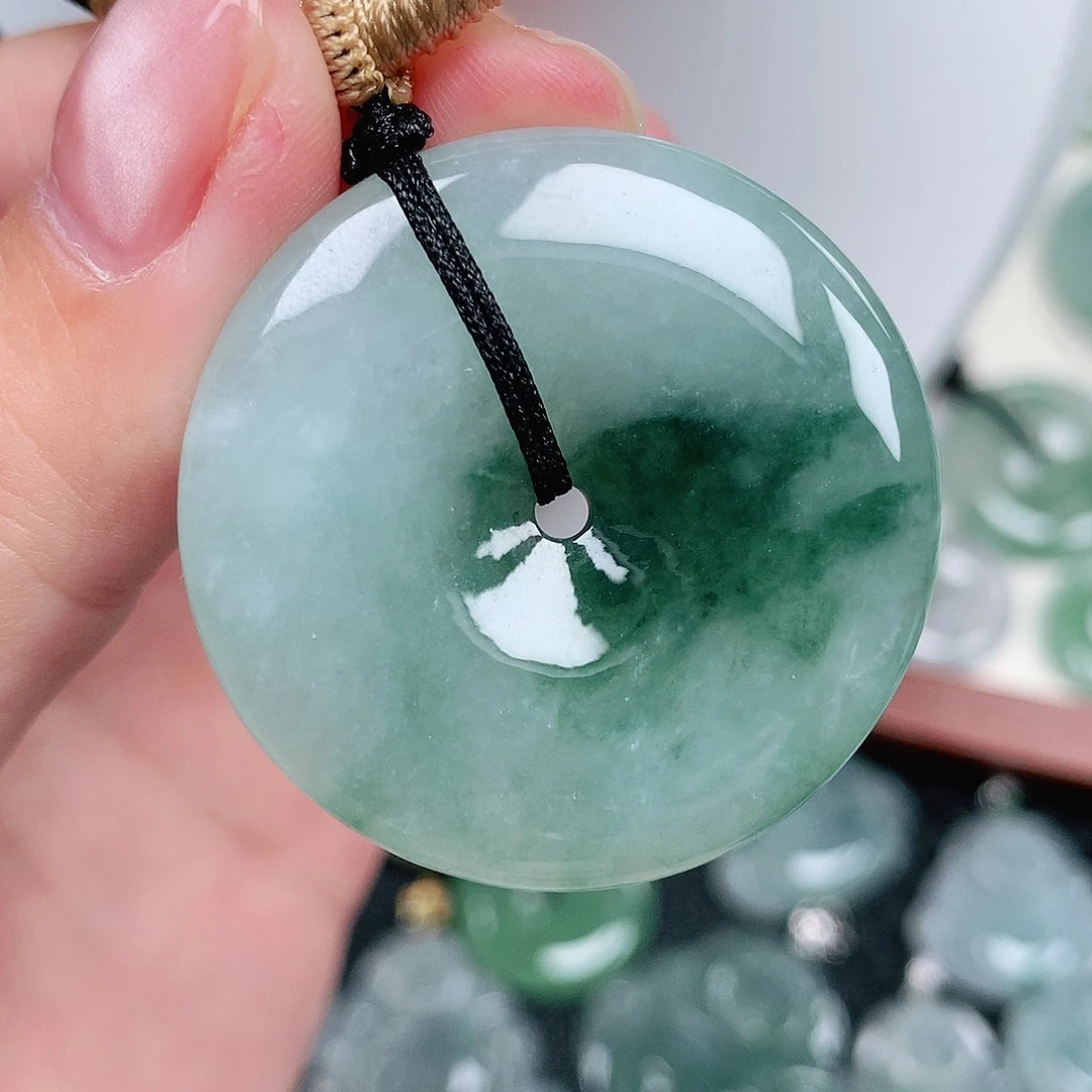 翡翠未镶嵌颈饰平安36-6