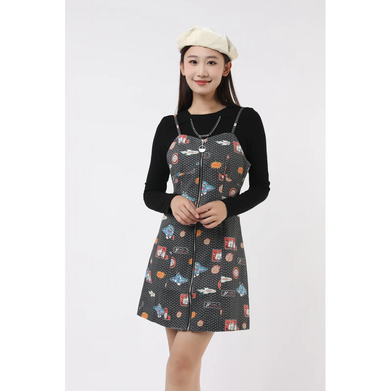 111 GZ单件连衣裙夏季2025年显瘦a字版气质时尚印花