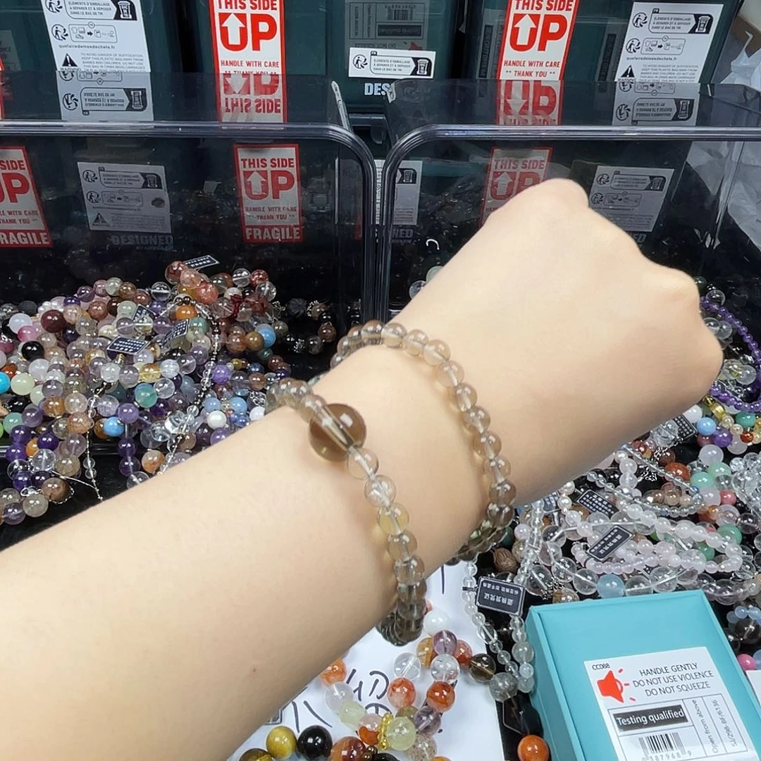 手链烟晶银S925镶嵌