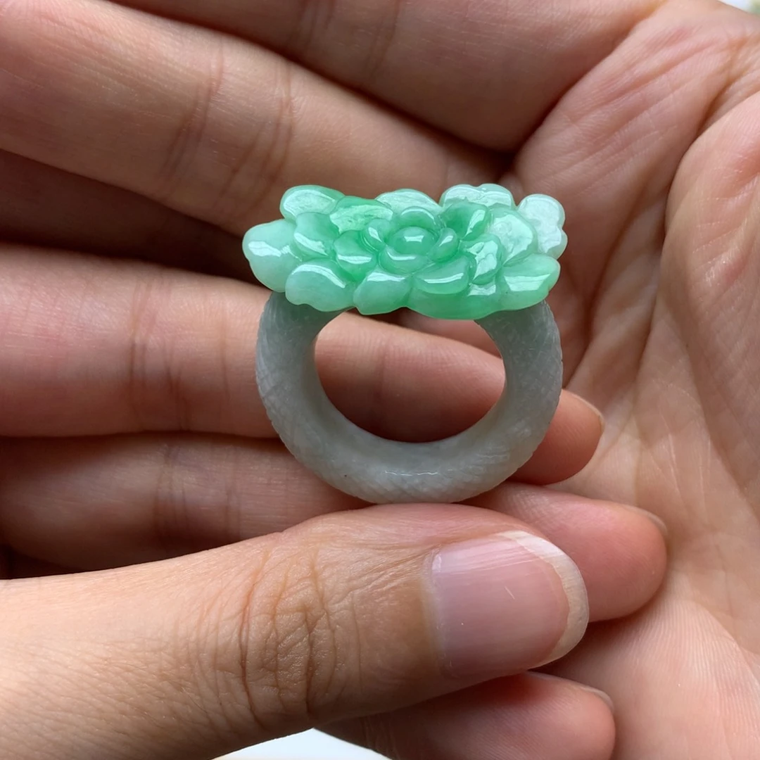 翡翠未镶嵌颈饰翡翠17圈口戒指