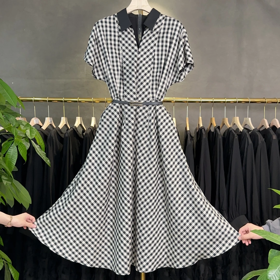 现货【RG1211】2025年时尚气质百搭减龄显瘦复古法式新款女装连衣裙