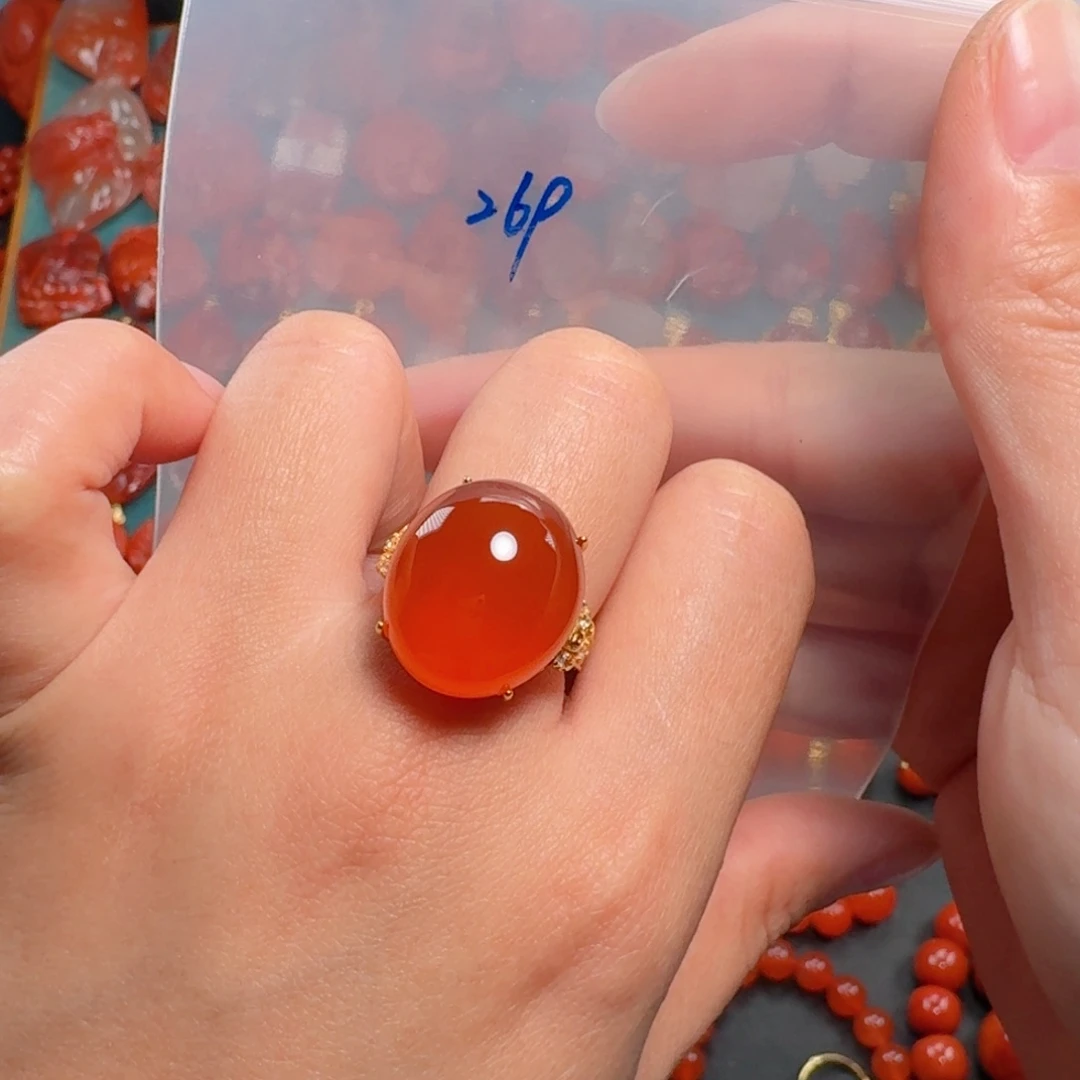 南红玛瑙南红银S925镶嵌