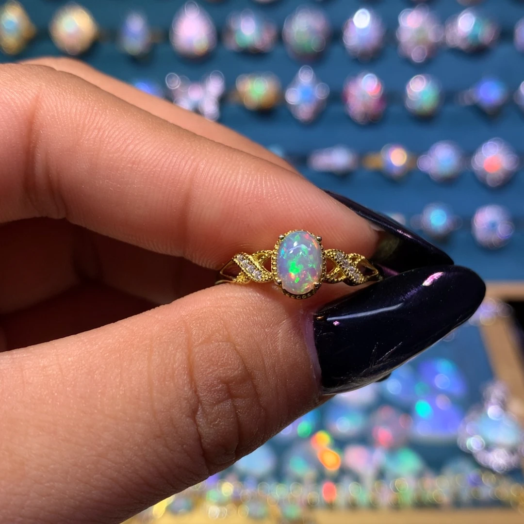 欧泊银S925镶嵌戒指款