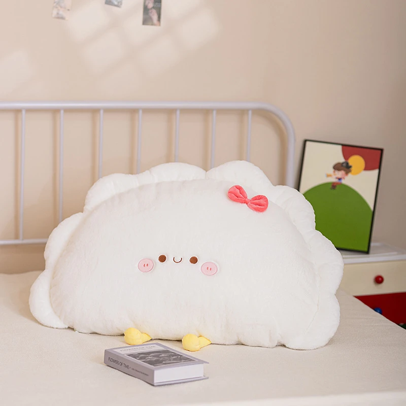 可爱饺子抱枕少女心床头靠垫沙发飘窗靠枕宿舍床上护腰腰靠可拆洗