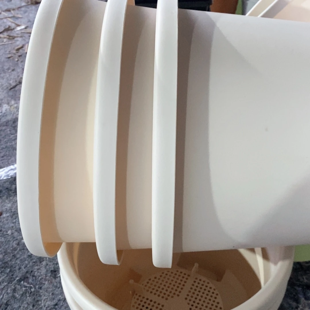 红陶3个32口米色球根无托