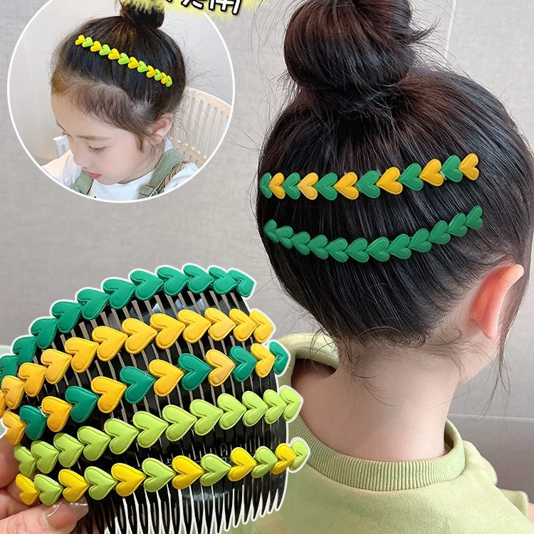 儿童加长款插梳女童后脑勺碎发整理神器发梳小女孩前额刘海夹发卡