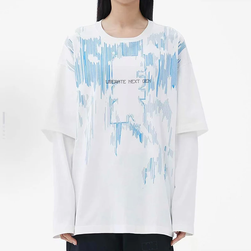 《B品以直播展示为主》李宁LNG高端系列假两件长袖男女同款FBBC001