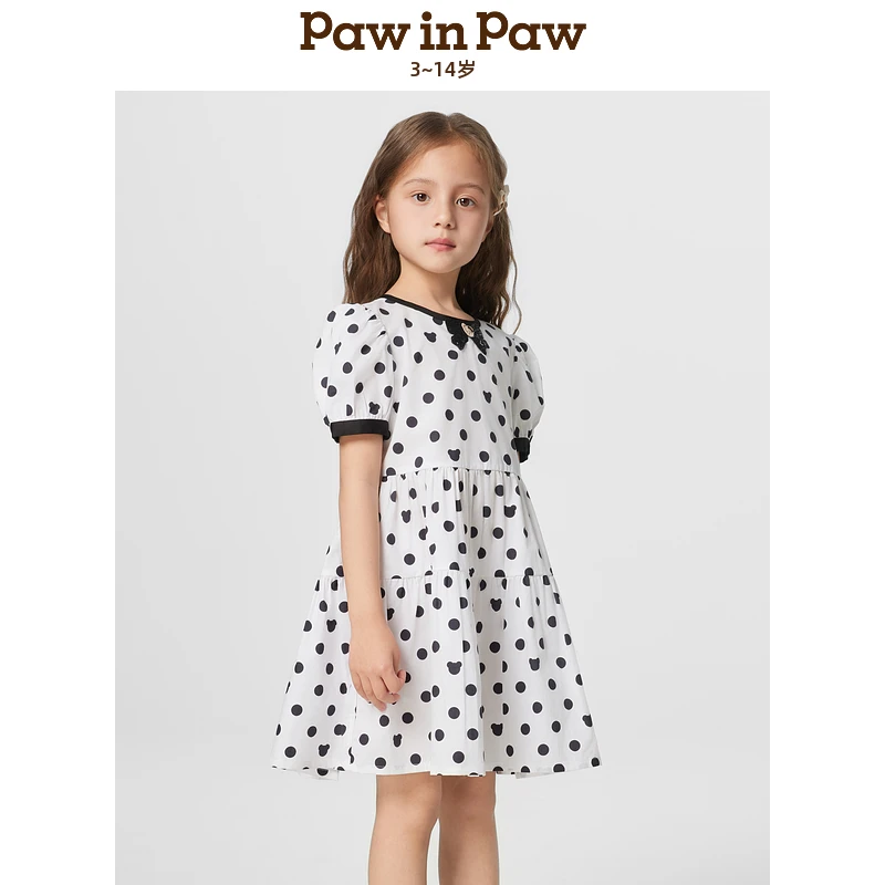 【达人专属】25年春夏新款女童甜美波点连衣裙PCOWF2523E