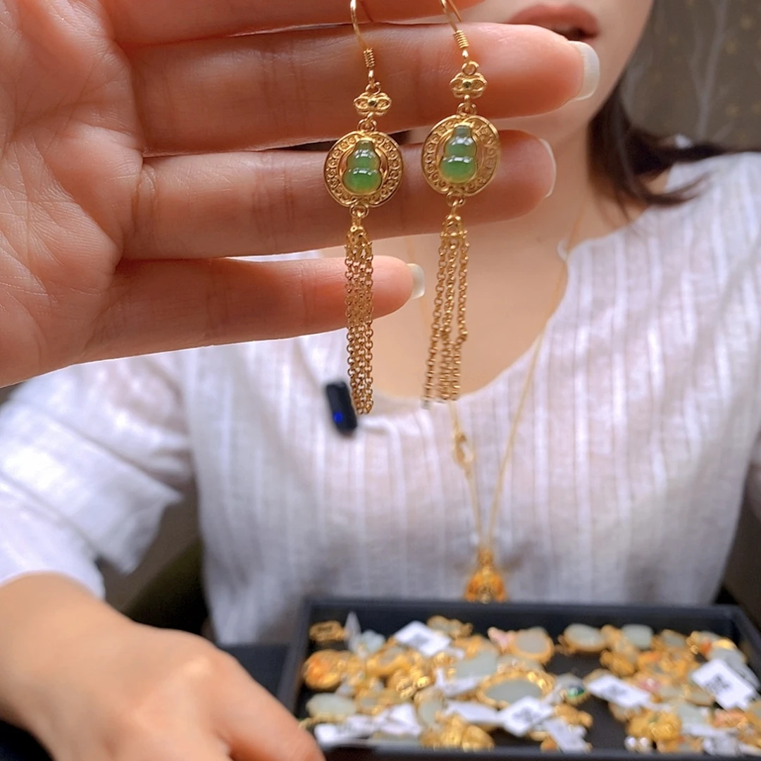 和田玉银S925镶嵌颈饰