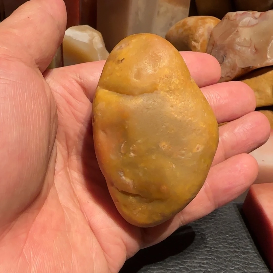 老挝石田黄原石，