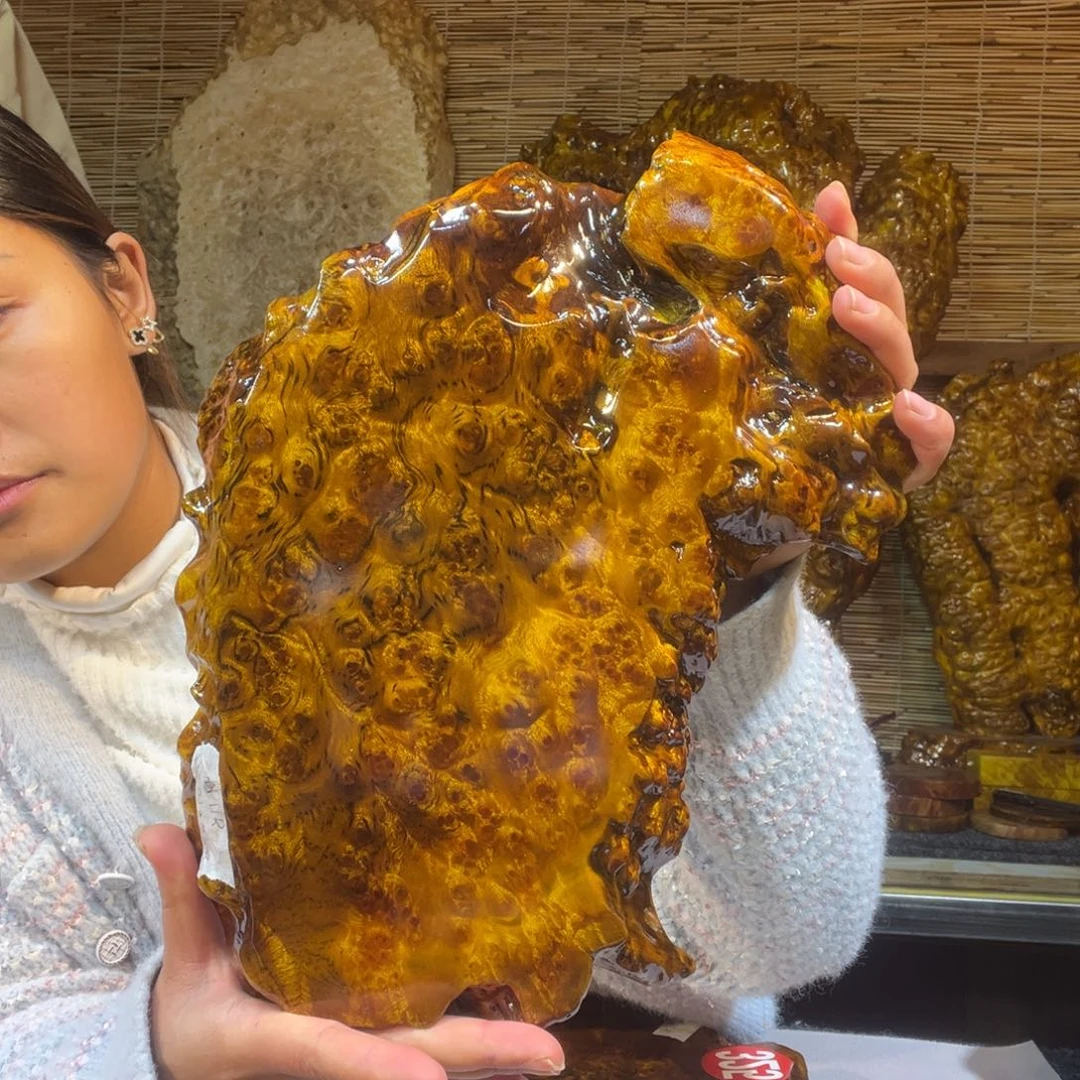 缅甸黄金樟全实木根雕干泡台