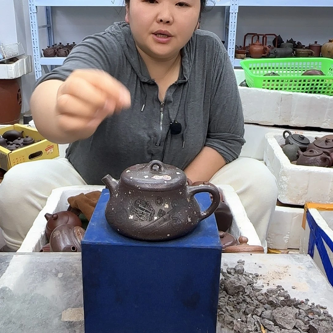 茶壶紫砂宜兴紫砂壶原矿手工制作瑕疵处理