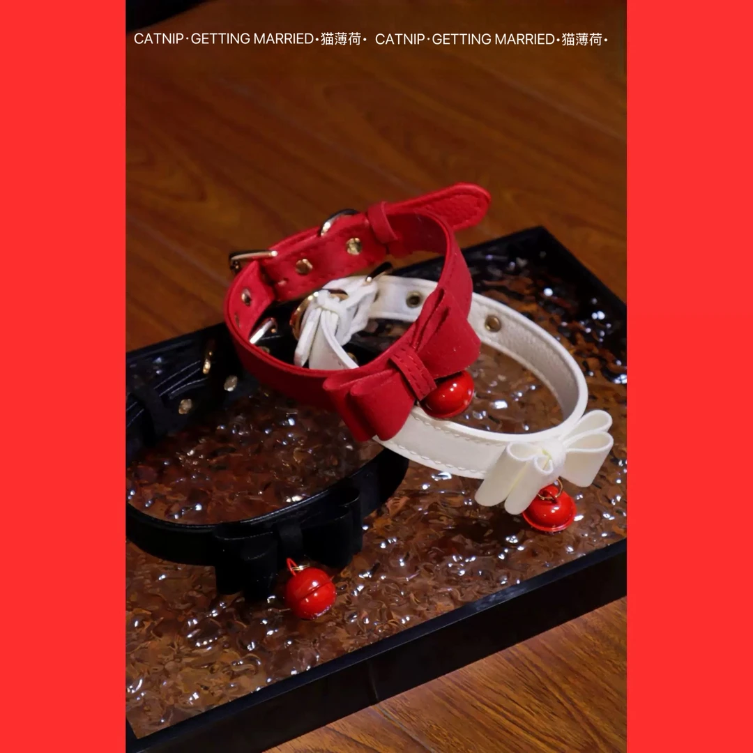 puppy~可爱软妹蝴蝶结铃铛项圈