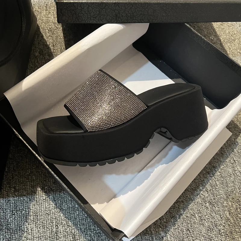 断码特价厚底拖鞋2025夏季新款休闲外穿凉拖鞋增高一字拖1987-26