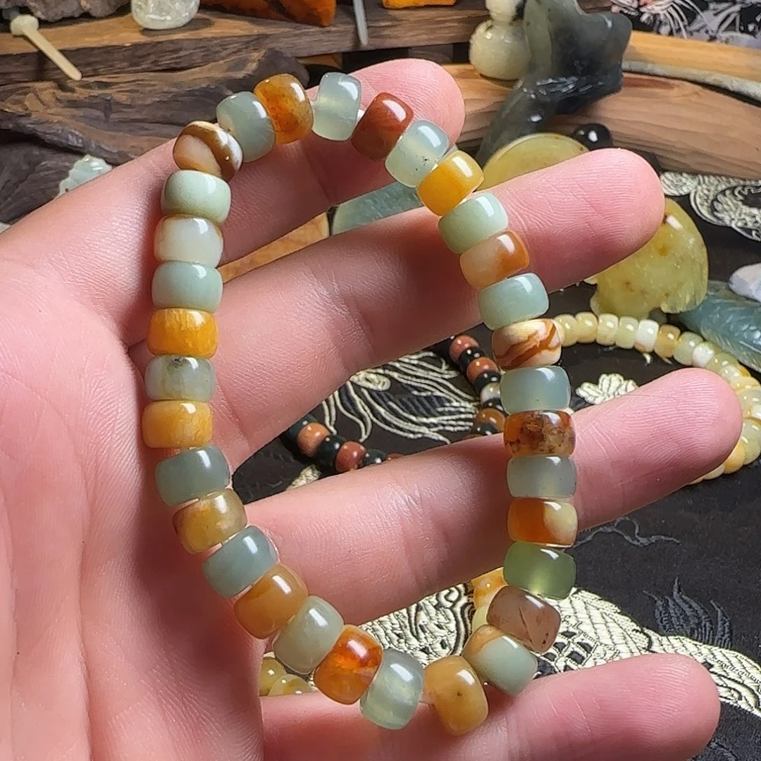 蛇纹石玉未镶嵌手链