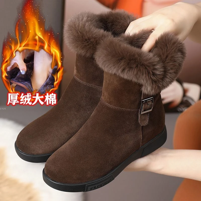 【推荐版】2025新款加厚保暖雪地靴女短筒靴冬季棉靴防滑软底棉鞋
