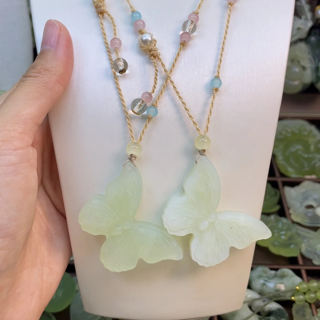 蛇纹石玉未镶嵌颈饰随机发默认瑕疵