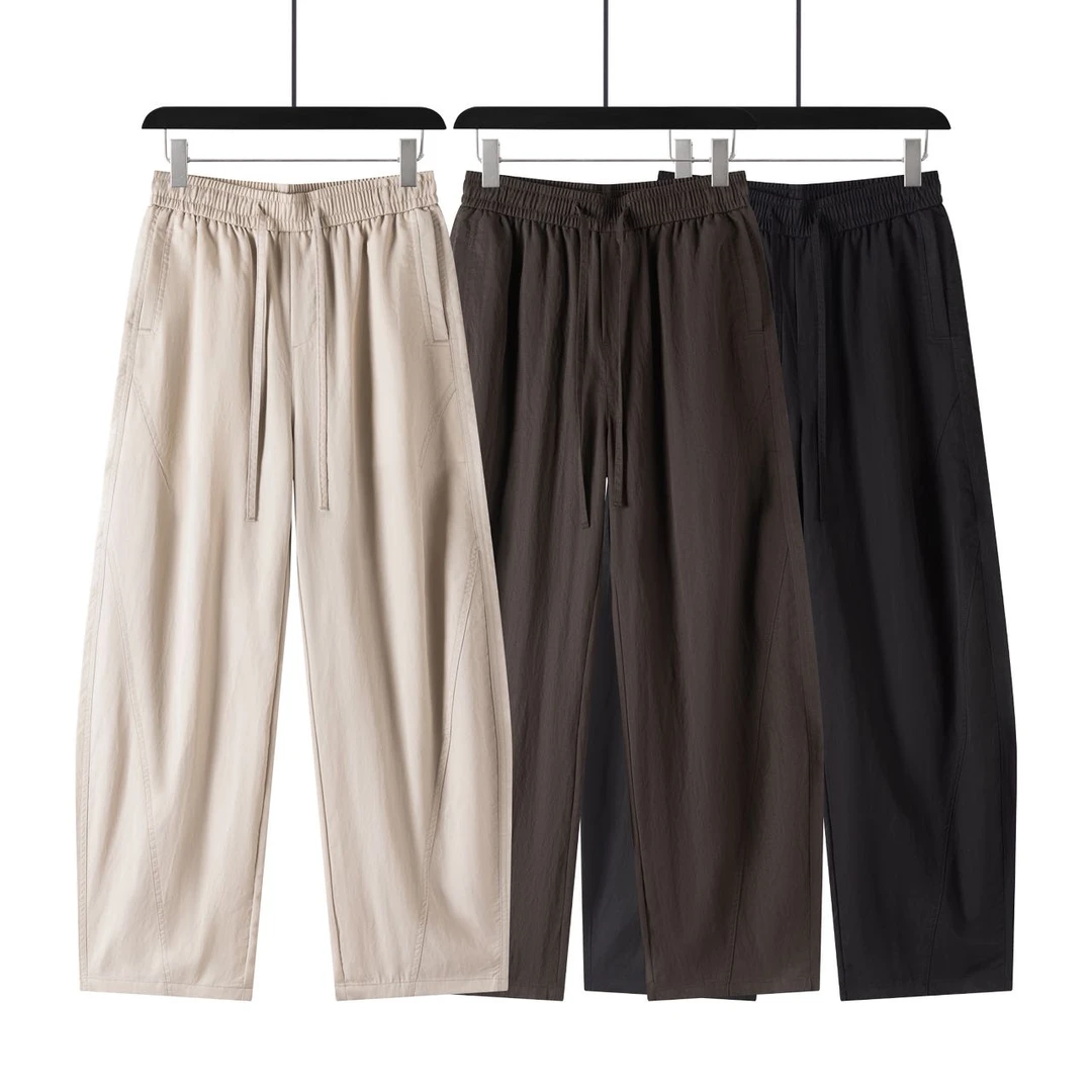 DMR男士宽松透气夏季水洗宽松莱赛尔休闲裤薄款长裤裤子夏季