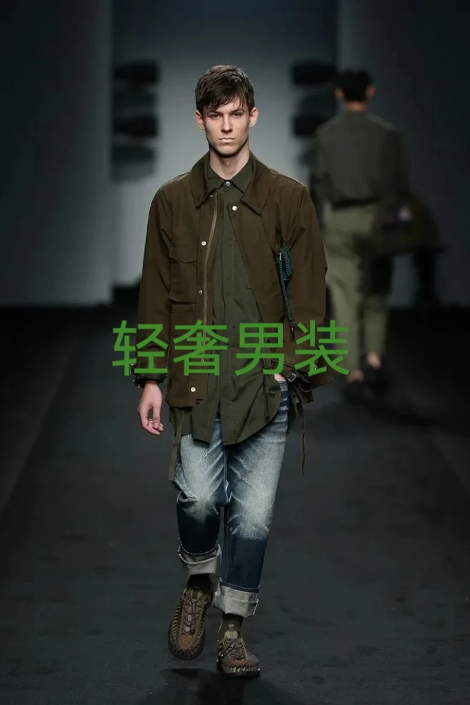 官方款号【L0061】25年早秋新款男士百搭时尚拼接潮流翻领夹克外套