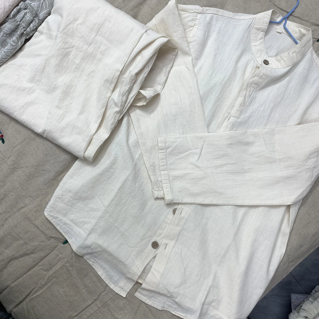 120号 罗布麻汉麻家居服男女同款柔软舒适套装透气四季可用