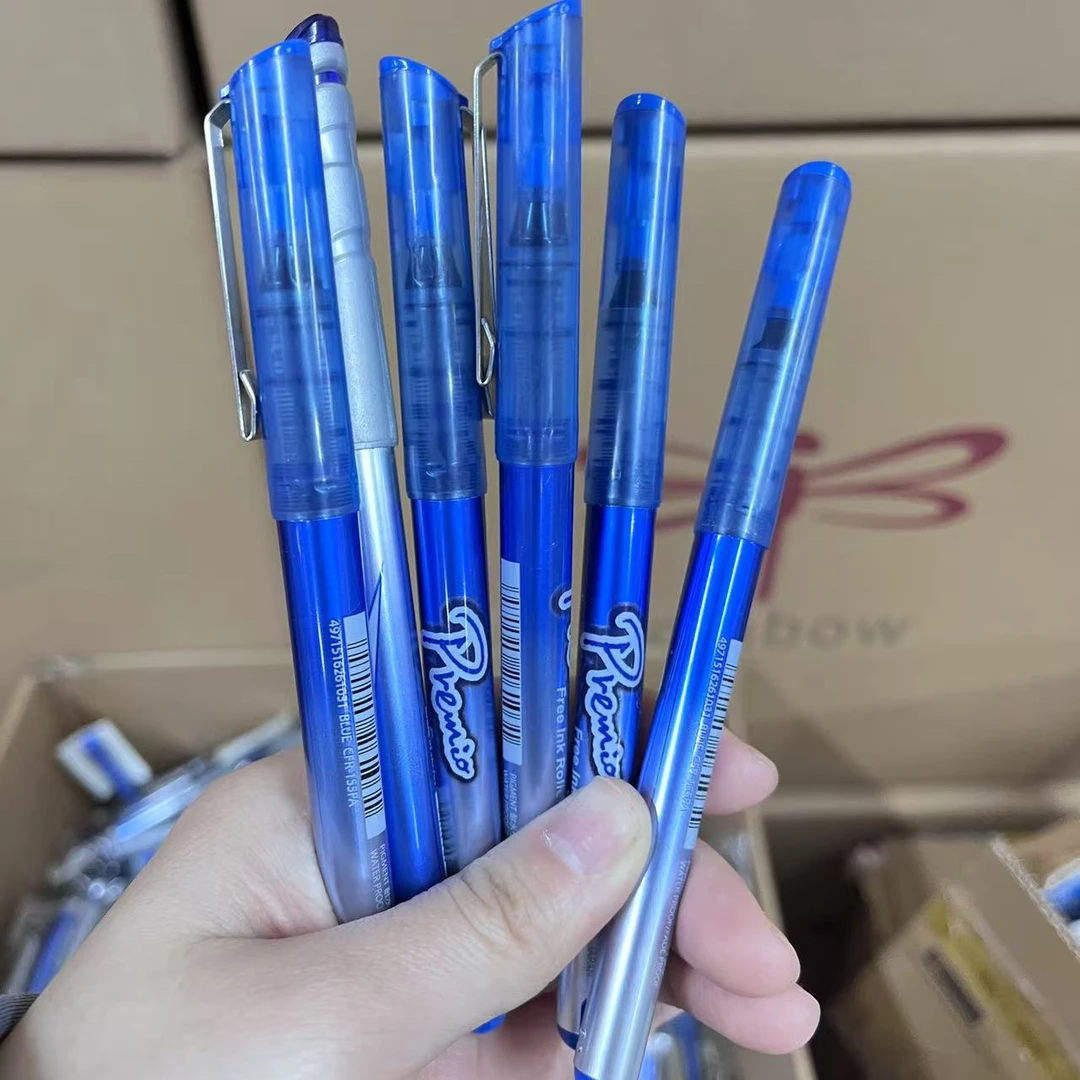 【蓝蓝笔 日本蓝笔特惠套装5只】0.5拔盖直液大墨量刷题笔