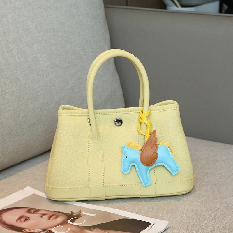 一见倾心~~G-Party高版本真皮花园包时尚百搭手拎斜跨购物袋