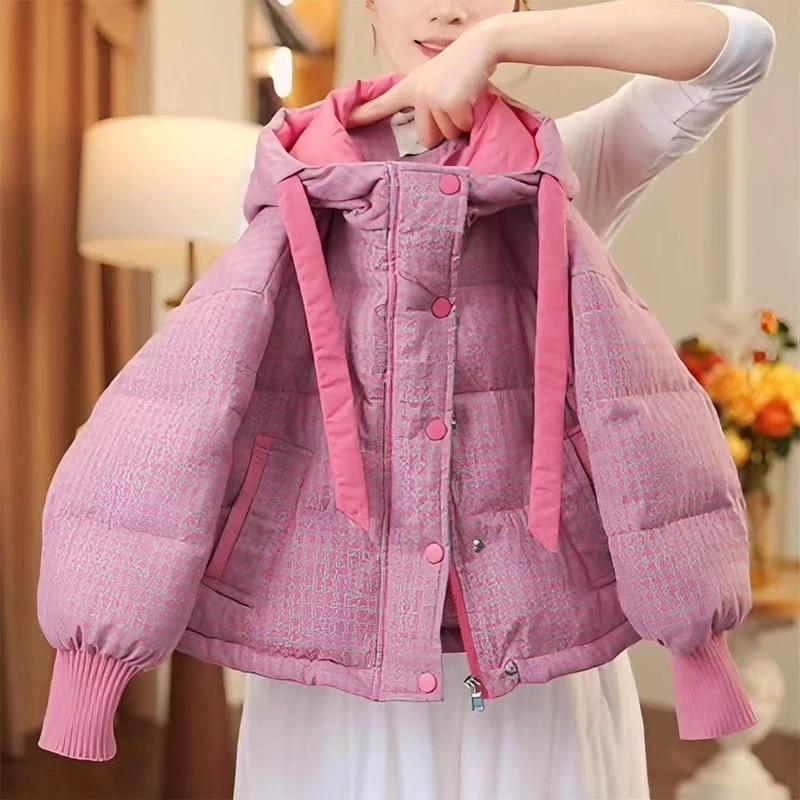 女童夹棉加厚棉袄秋冬2025新款冬季儿童航线棉服女孩拼接连帽外套