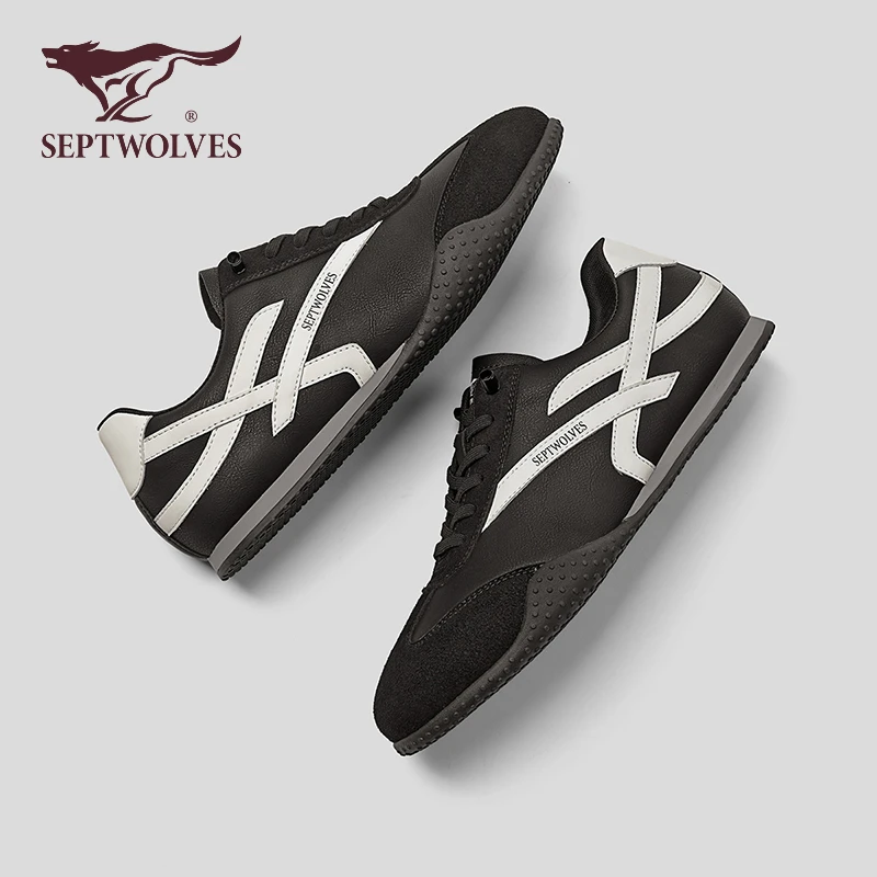 七匹狼男鞋爆款2025新款秋季复古经典德训鞋时尚百搭休闲运动潮鞋