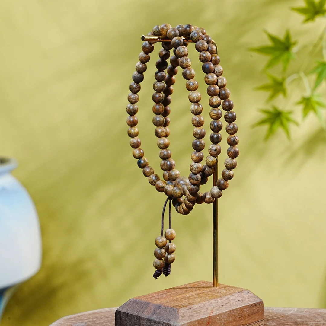 【正区】越南芽庄红油金丝棋多圈圆珠手串 0.6cm 12.6g 251209098 A