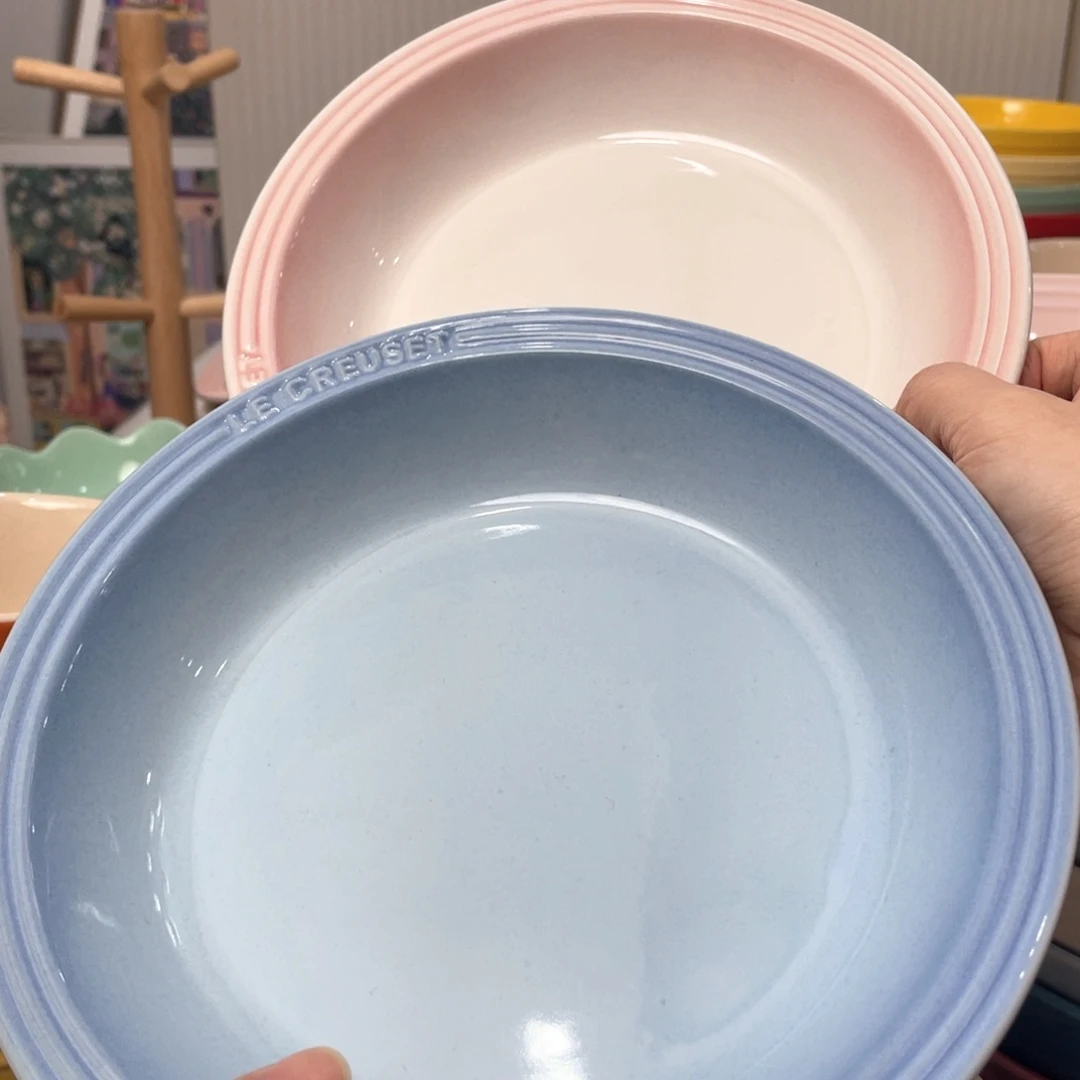 瓷片微瑕2个8英寸草帽盘