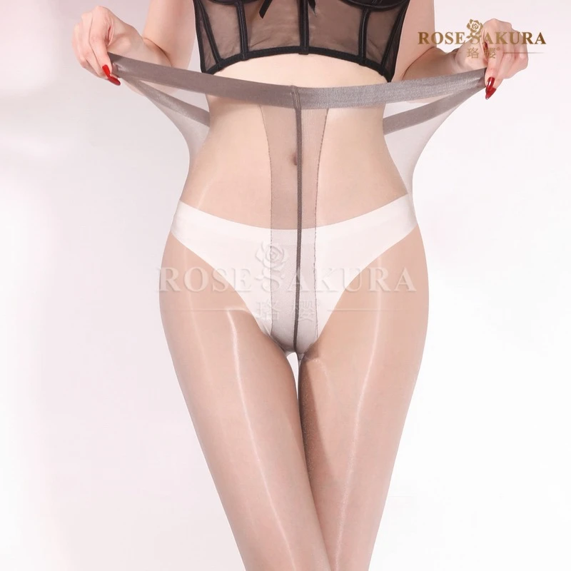 超薄T裆极光丝袜丝滑油光性感连裤袜超薄透明油亮袜子女黑丝