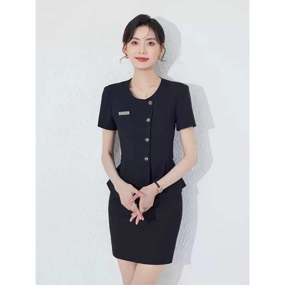 高端西装套装女2025新款夏季酒店经理前台珠宝店美容院职业工作服