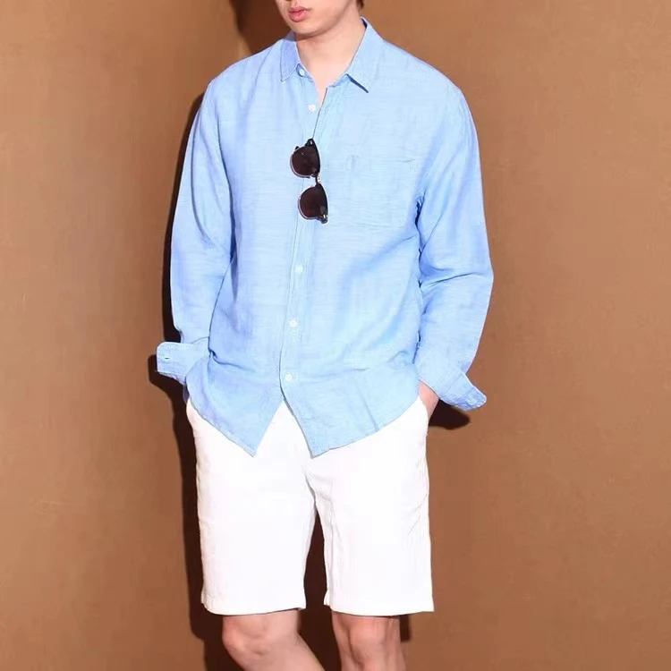 A058 满印D牛仔衬衫女