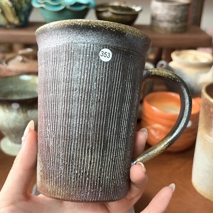 日本备前烧马克杯